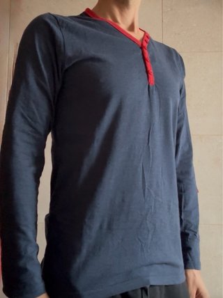 Camiseta Fishbone manga larga gris M