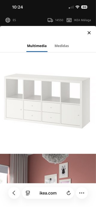 Scaffale Kallax IKEA Bianco