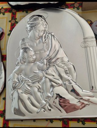 Quadretto Sacra Famiglia Argento