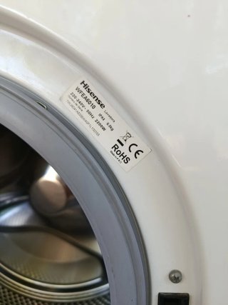 Lavadora Hisense Carga Frontal Blanca