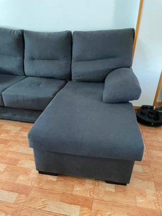 Sofá modular gris tela