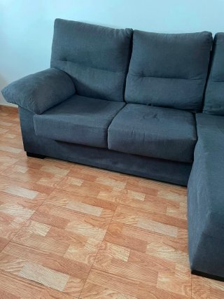 Sofá modular gris tela