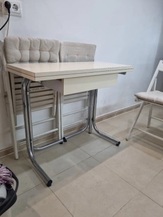 Mesa extensible plegable madera y metal