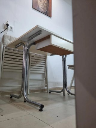 Mesa extensible plegable madera y metal