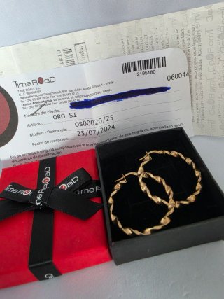 Pendientes Aro Oro 9K