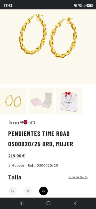 Pendientes Aro Oro 9K