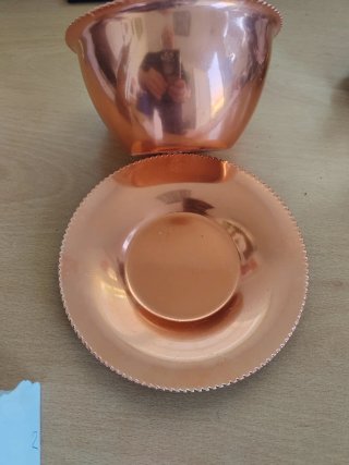 Juego Vintage Vol y Plato Aluminio Anonizado