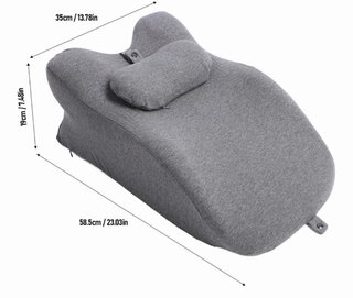 Almohada cervical y reposapiés gris