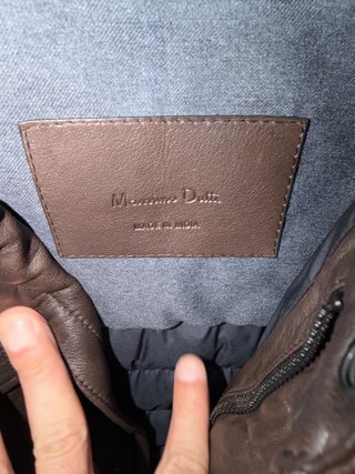 Chaqueta Piel Massimo Dutti Marrón, como nueva
