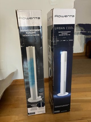Pack 2 Ventiladores Columna Rowenta con embalaje o