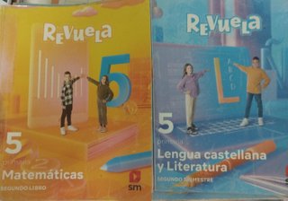 Libros 5 Primaria SM (Revuela) e inglés Milton