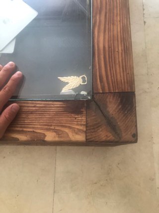 Mesa centro madera y cristal salón