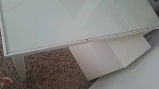 Escritorio madera y cristal con cajonera. Recogida