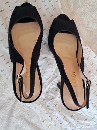 Zapatos de tacón LODI negros de terciopelo