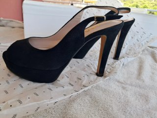 Zapatos de tacón LODI negros de terciopelo