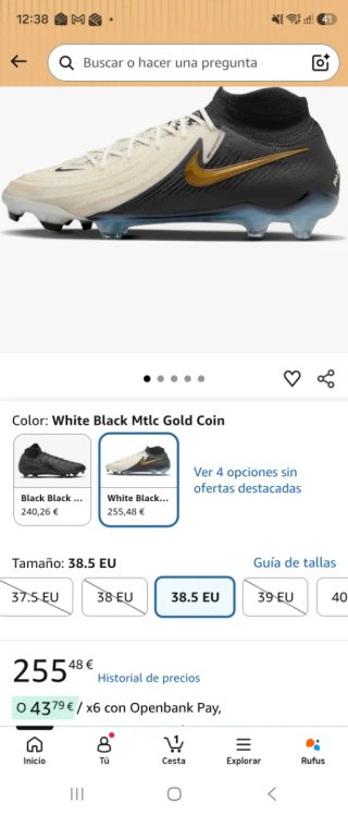 Nike Phantom Luna II Elite Talla 39 a estrenar.