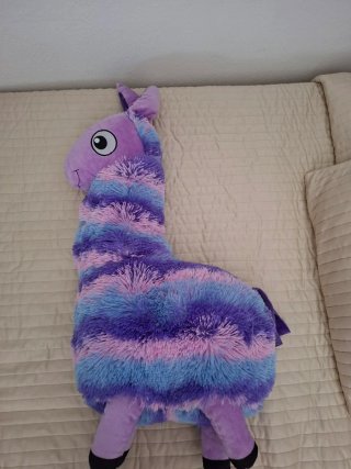 Peluche Llama Fortnite Morado Rayas
