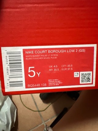 Nike Court Borough Low 2 Talla 37.5