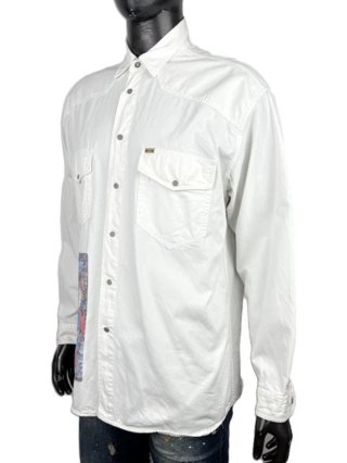 Mustang Camicia Uomo XL Cotone Bianca Teschio