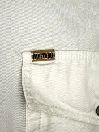 Mustang Camicia Uomo XL Cotone Bianca Teschio