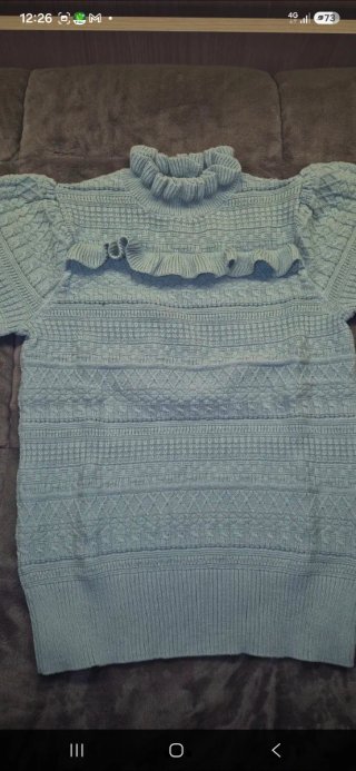 Maglione Brums azzurro con collo alto