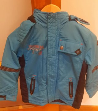 Anorak azul infantil talla 134 = 9-10años