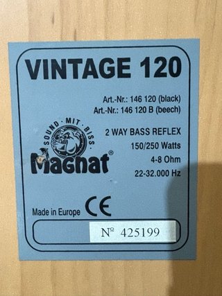 Altavoces Magnat Vintage 120 - Pareja Hi-Fi