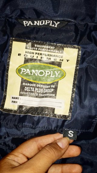 Chaqueta impermeable azul cargo