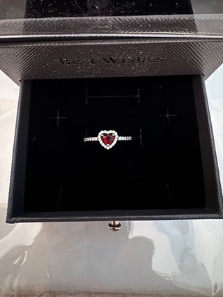 Anillo Corazón Rojo Acero Inoxidable