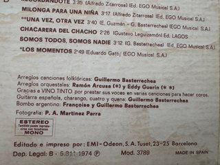 Vinilo Guillermo Basterrechea – Presencias