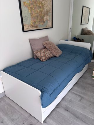 Cama nido blanca con cajones