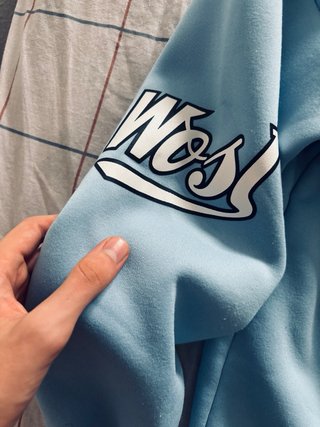 Sudadera con cremallera azul turquesa