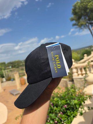 Gorra Ralph Lauren Negra Logo Rojo