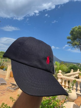 Gorra Ralph Lauren Negra Logo Rojo