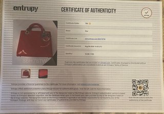 Borsa Lady Dior Media Rossa