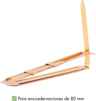 Dohe - Fasteners Metálicos Dorados para Encuadernación (50 uds.)