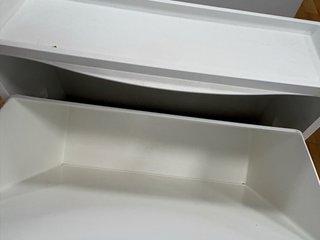 Zapatero blanco de plástico