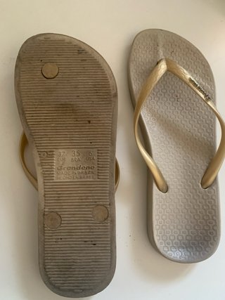 Chanclas Ipanema Mujer Beige/Dorado