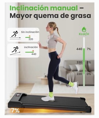 Cinta de correr HomeFitness con inclinación