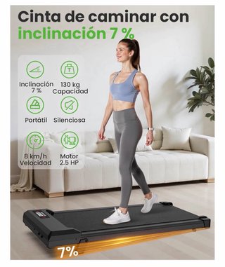Cinta de correr HomeFitness con inclinación
