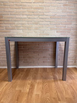 Mesa de cocina cristal templado y metal
