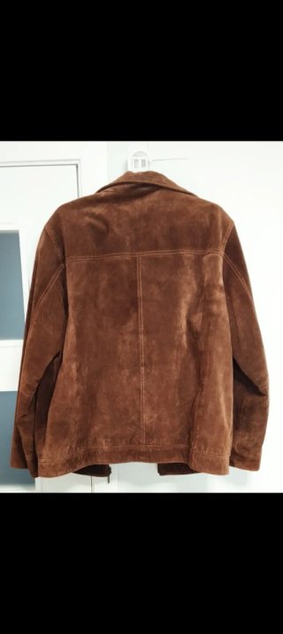 Chaqueta de ante marrón