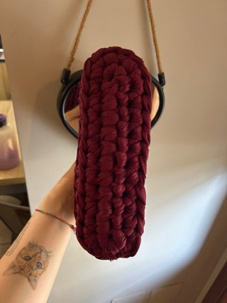 Borsa uncinetto color vinaccia