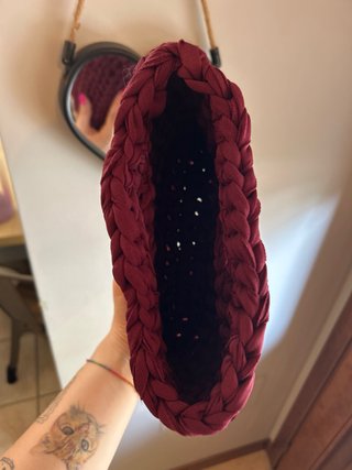 Borsa uncinetto color vinaccia