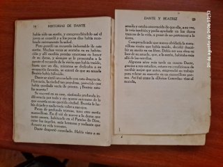Libro antiguo "Historias de Dante"
