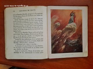 Libro antiguo "Historias de Dante"