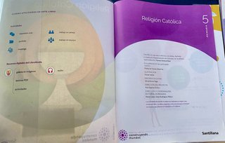 Libro Santillana religión católica quinto
