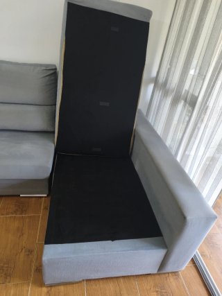 Sofá modular gris de tela