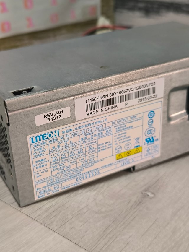 Fuente Alimentación Lenovo Edge 72 Serie- 180W SFF