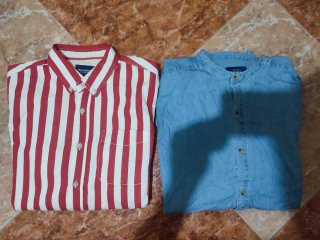 Lote Camisas Manga Larga Pull&Bear Rayas Talla M